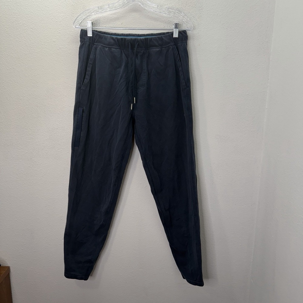 Mack Weldon Ace Sweatpants Mens M Navy Blue Tapered Joggers Athleisure Athletic